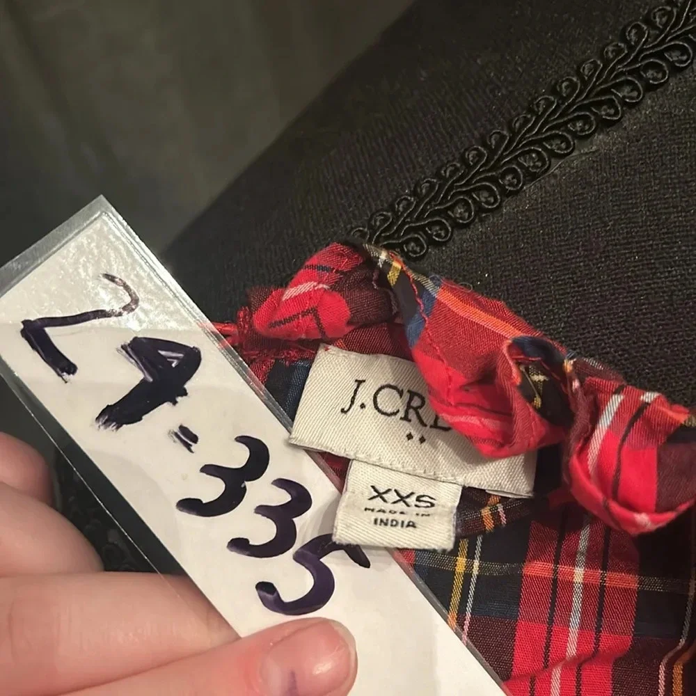 Red Plaid J. Crew Blouse